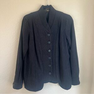 Bob Mackie Wearable Art Black Women's Blazer Jacket size small fits a medium